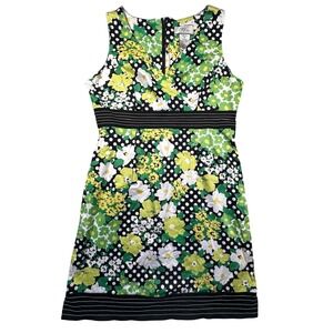Vintage Y2K DBY Ltd Floral Dress Polka Dot Sleeveless Party Cocktail‎ Dress  14